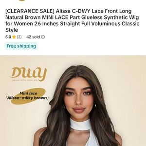 Alissa-Milky Brown Long Straight Women’s Wig - Natural Brown